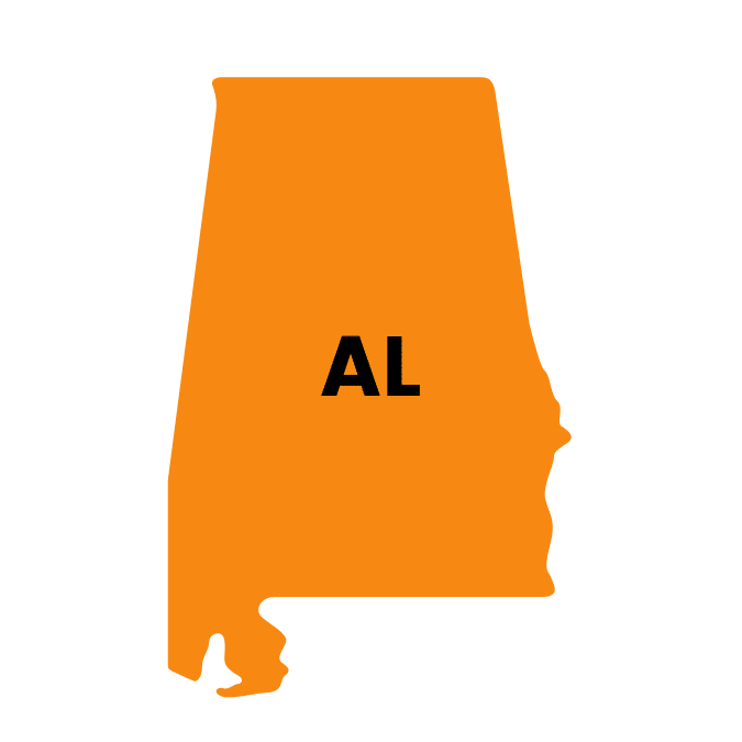 Oranga graphic of Alabama 