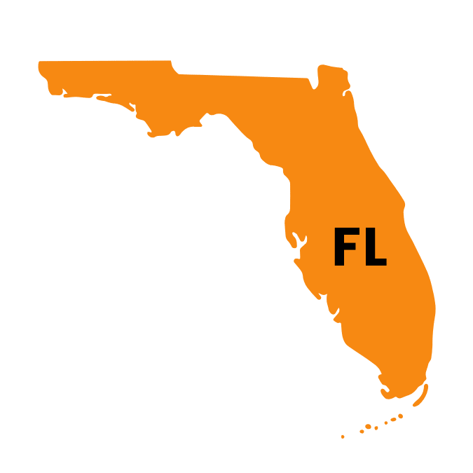 Orange graphic of Florida