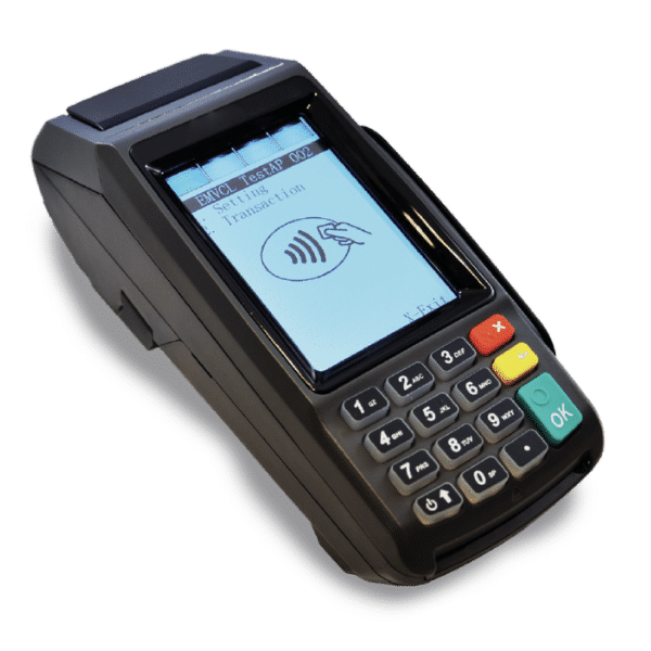 Example of a wireless credit card machine