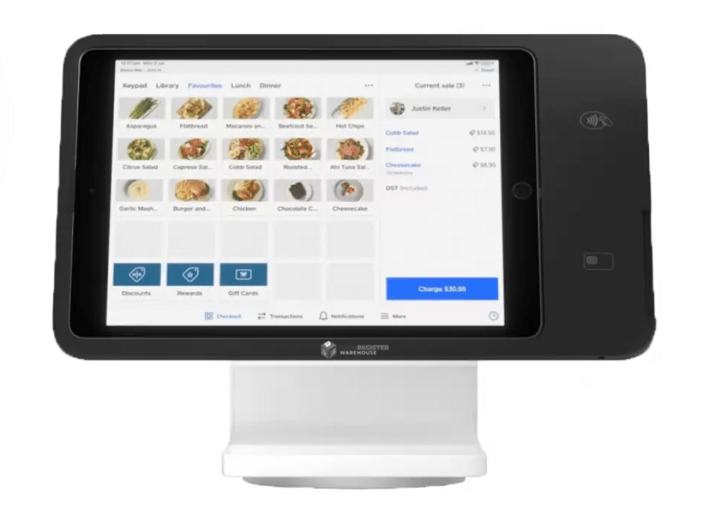 Illustrating of Square i-pad terminal POS hardware