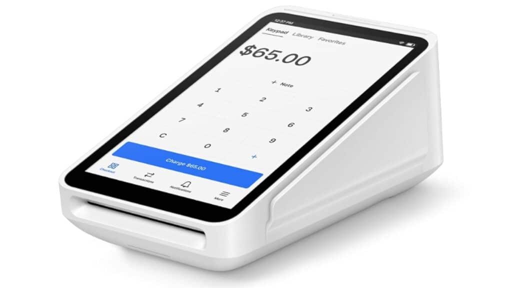 Picture illustrating an example of Square POS terminal