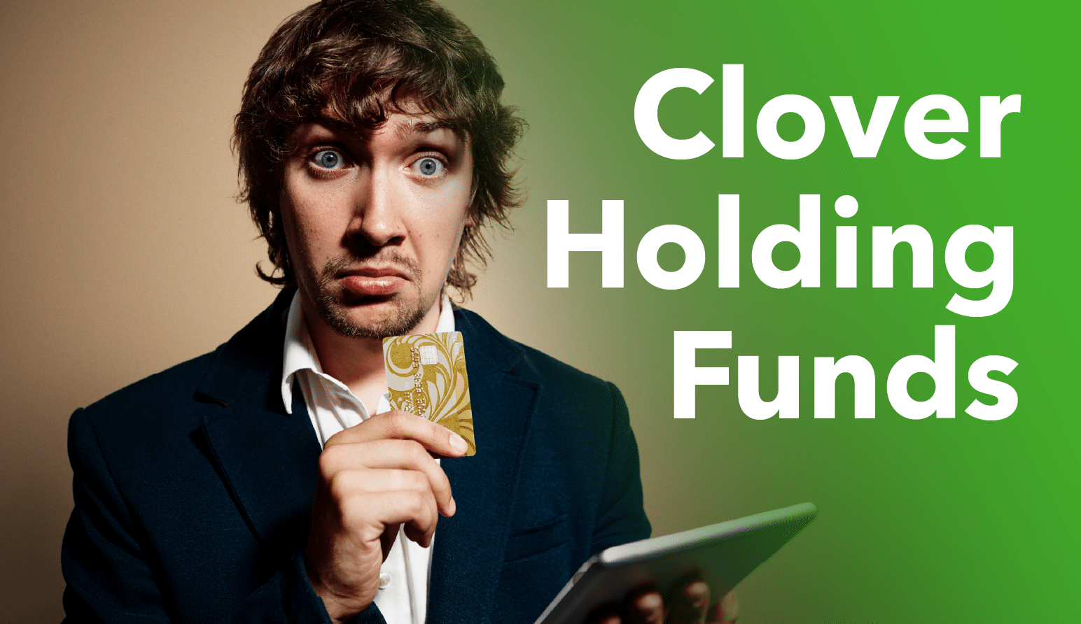 Featured image showing a frustated customer over Clover withholding his money.