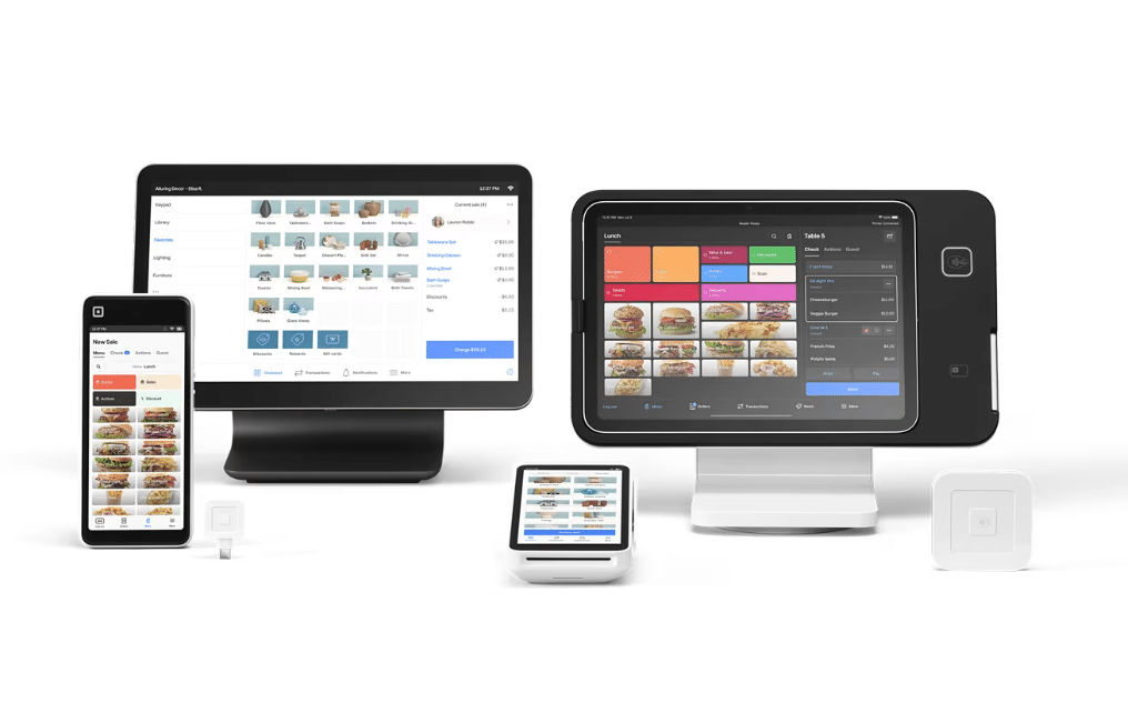 Picture showing hardware of Square POS
