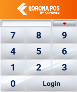 Picture showing the login dashboard of KORONA POS