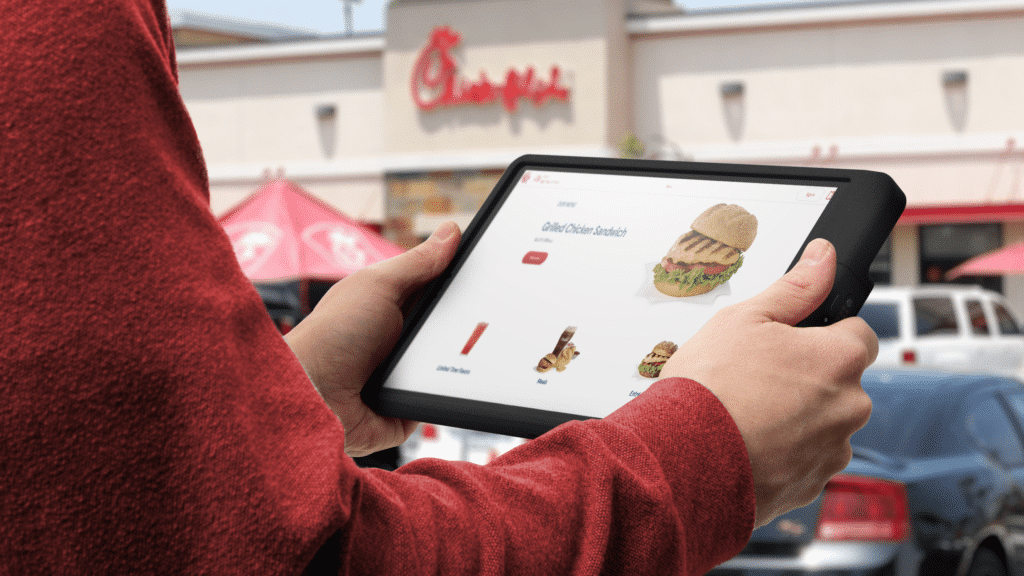 Chick-fil-A mobile POS system in action