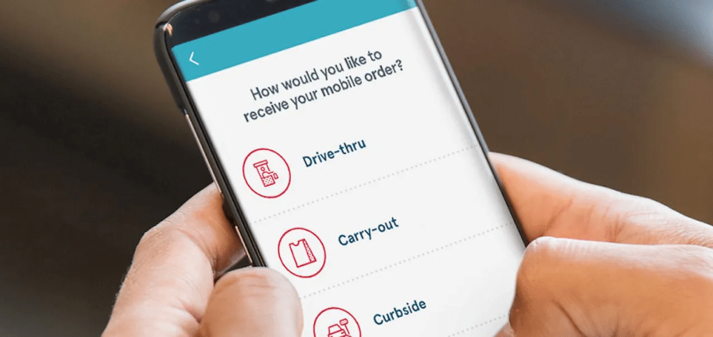 Chick-fil-A mobile app in use