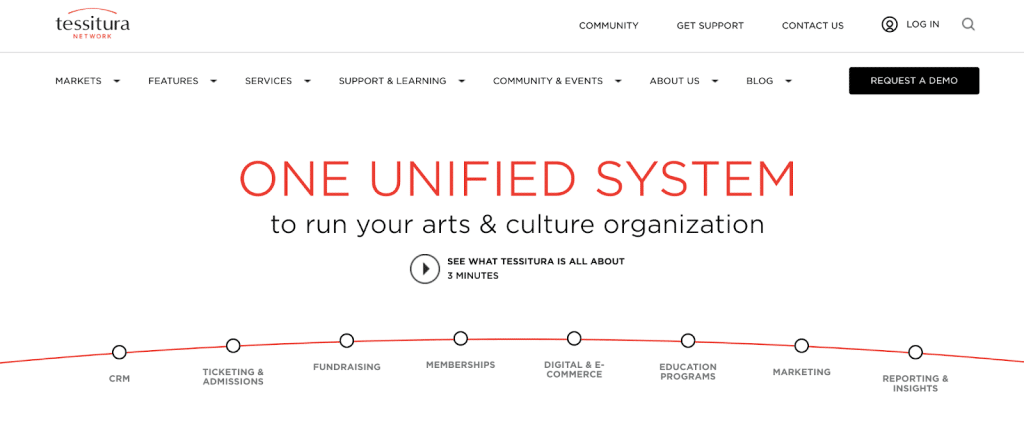 Image showing the Tessitura's homepage