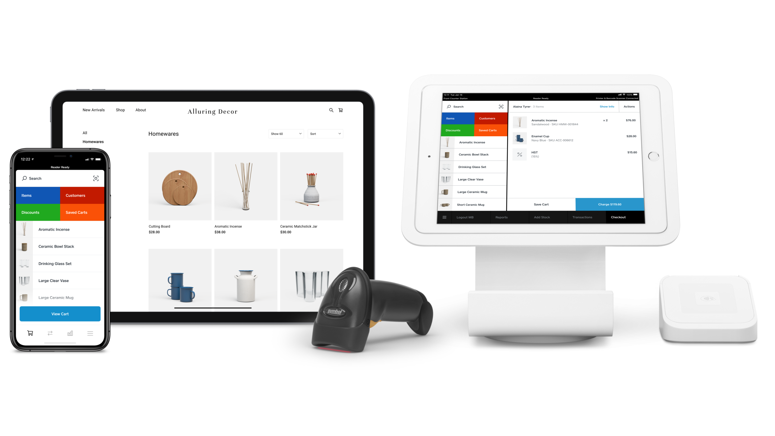 square for retail hardware and user interface