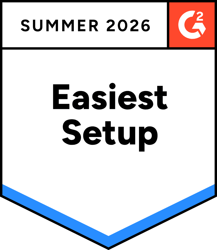 G2 Easiest Setup Badge